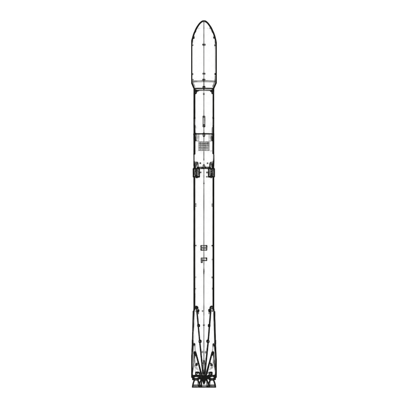 SpaceX Falcon 9 line drawing